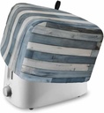 Wood Grain Texture 2 Slice Toaster Cover Vintage Blue and Gray Wood Grain Toaster Dust Cover Fingerprint Protection Bread Machine Kitchen Appliance Protector
