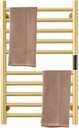 Electric Towel Warmer Radiator Gold Bathroom Accessories, Built-in Timer Temperature Control 10 Bars Electric Heated Towel Racks for Bathroom Stainless Steel Towel Warmer Drying Rack, Plug in