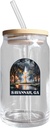 R and R Imports Savannah Georgia Design B Souvenir 12 oz Beer Can Glass 2-Pack