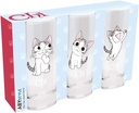 ABYSTYLE Chi's Sweet Home Cute Kitty Cat Drinking Glass Set 10 Oz. 5.5" Tall Anime Manga Drinkware Home & Kitchen Essential Gift Dishwasher Safe 3 Pcs