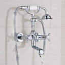 Faucet Bathtub Faucets Polished Chrome Bathtub Faucet with Hand Shower Bathroom Bath Shower Faucets