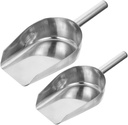 VALICLUD 2pcs Stainless Steel Multi-purpose Shovel Grain and Food Scoop for Kitchen and Bar Use Includes