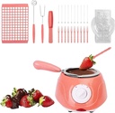Chocolate Melter, Hot Chocolate Melting Pot, Electric Chocolate Melting Machine, Kitchen Tool with Mould Set Chocolate Melter for Making Chocolate and Candy (RD)