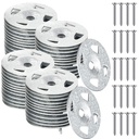 Fastener Kit Board Hardware Set, Includes 1-1/8 Inch Galvanized Steel Washers and Stainless Steel Screws for Fixing Fastening Installation(300 Pcs)