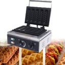 Commercial French Hot Dog Waffle Maker Iron Machine 5/6 PCS Electric Nonstick Corn Dog Maker Hotdog Cheese Stick Press Iron, 50-300℃ Temp Control, 5-min Timer French Muffin Cooker