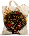 Aesthetic Canvas Tote Bag for Women - with Magnetic Snap Closure & Zipper Inner Pocket Reusable Totes Bag