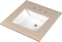 MSI Cosmic Sand Vanity Top with Under Mount Rectangle Ceramic Sinks, Engineered Marble Stone, 4" CC Faucet Holes, 31"X22"