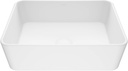 VIGO Marigold 18"L x 14"W x 5"H Over the Counter Matte Stone Rectangular Vessel Bathroom Sink in White -VG04003