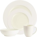 Noritake Colorwave White 4-Piece Rim Place Setting, Service for 1