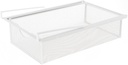 Under Cabinet Hanging Drawer, Mesh Closet Hanging Basket Practical Accessory, Pullout Drawer Storage Rack for Bedroom, White