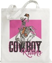 Pink Cowboy killers for Women Cow Girls, Grocery Shoulder Bag with Pattern for Shopping, Gym, Travel