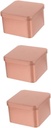 DOITOOL 3pcs Metal Tin Square Tea Canister Airtight Loose Leaf Storage Box for Tea Cookies Items Portable Matte Finish Design Lid for Easy Organization and Travel