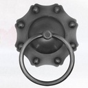 Antique Ring Door Knocker, Antique Bronze Door Knocker,European Flower-Shaped Brass Door Handle，Retro Front Door Decoration Accessories/Brass/15Cm Diameter ( Color : Black ,(Color:Black,Size:15Cm Diam