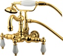 Kingston Brass CC1011T2 Vintage 3-3/8-Inch Wall Mount Tub Faucet, Polished Brass