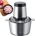 Electric Meat Grinder, Adjustable Food Processor, 400W Meat Chopper Processing Machine with 3l Capacity Bowl, Dual Layer Cutting Blenders for Kitchen, for Meat Onions Garlic Sausage