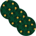 3 Pcs Trivet Holder for Crock Pot Happy Halloween Spider Green 15in Polyester-Cotton Thread Weave Protecting Table accesorios para mesa de comedor