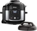 Ninja Foodi 11-in-1 6.5-Qt Pro Pressure Cooker, Air Fryer with Stainless Finish that Steams, Slow Cooks with 4.6-QT Crisper Plate, Broil Rack, Recipe Book, Pressure Cook, Steam, Slow Cook, Air Crisp.