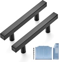 Ravinte 20 Pack Black Cabinet Pulls 3inch Matte Black Cabinet Handles Kitchen Pulls for Cabinets with Drill Mounting Template 5in Overall Length