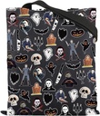ZJXHPO Killer Tote Bag Horror Movie Reusable Grocery Shopping Bag Halloween Horror Night Handbag Horror Movie Lover Gift (M Horror Tote)