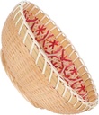 Bamboo Woven Round Basket Tray for Fruits and Vegetables Handmade Natural Storage Basket for Kitchen and Home Organization Versatile Decorative Food Holder