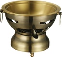 Shabu Hot Pot Buffet Cookware Stainless Steel Stew Pot Ramen Pot Warming Plate for Gatherings, copper