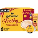 Gevalia Frothy 2-Step Artificially Flavored Cappuccino Espresso Style K‐Cup Coffee Pods & Froth Packets Kit, 6 ct. Box