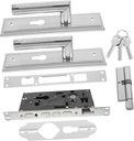 1set Door Handle Lock Set Polished Finish Interior Door Accessory Silent for Home Security and Elegant Design for Indoor Use