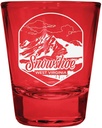R and R Imports Snowshoe West Virginia Souvenir Engraved Full Color 2oz Shot Glass Red 4-Pack