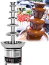 Professional 4/5/6/7-Tier Chocolate Fountain - Adjustable Temperature Electric Fondue Warmer for Chocolate, Cheese, Caramel, BBQ Sauce - Perfect for Wedding Buffet, Catering, Party Events 7 layers