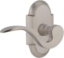 Nostalgic Warehouse Cottage Plate Passage Manor Lever in Satin Nickel
