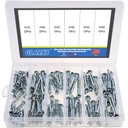 Glarks 80Pcs 6 Size Heavy Duty Zinc Plated Steel Molly Bolt Hollow Drive Wall Anchor Screws Assortment Kit for Drywall, Plaster and Tile