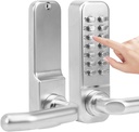 Mechanical Door Lock Push Button Digital Code Keypad Keyless Entry Door Lock Zinc Alloy Home Security Door Handle Lock (No Battery Required)