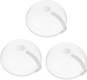 PRETYZOOM 3pcs Oilproof Microwave Heating Food Transparent Protective Tent for Fresh-keeping Easy Reheating and Splatter Control