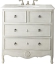 Benton Collection 34" Cottage Look Daleville Bathroom Sink Vanity Model HF081-CK (Distressed Grey)