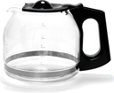 12-Cup Replacement Glass Coffee Carafe Compatible with Black and Decker Coffee maker Model CM0915BKD, Black Handle with Extra Lid, Product Height: 5.9 inch.
