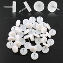40 PCS Nail in Furniture Glides 18mm Nylon Chair Glides for Wood Floors, White Plastic Table Leg Protectors Chair Feet Sliders, Plastic Chair Legs Tack on Furniture Pads for Hardwood Floors