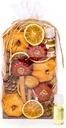 ANDALUCA Potpourri Mini Pumpkins, Cinnamon, Orange Slices & Pumpkin Spice Fragrance Vial Included Vase & Bowl Filler (Pumpkin Spice)