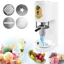 Commercial Spaghetti Ice Cream Maker – 80W Electric Ice Cream Press Machine, Stainless Steel, 4 Shape Molds, Easy operating for Gelato & Dessert Shops