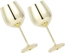 2pcs Stainless Steel Goblets Unbreakable Stemmed Wine Glasses for Cocktails and Beverages for Parties Bbqs and Outdoor Events