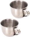 LIFKOME 2pcs Stainless Steel Water Cups Tea Mugs for Home Drinking Cups for Tea Milk and More for Sake and Plum Wine
