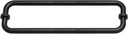Stainless Steel 18inch Round Back to Back Shower Door Double Tower Bar Handle One Pair, Matt Black Finish BBTB1818-B
