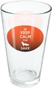 LOGOVISION Keep Calm For Fox Sake Funny 16 oz Pint Glass, Tempered Glass, Printed Design & A Perfect Fan Gift | Great for Cold Beverages, Soda, Water