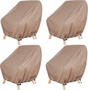 ULTCOVER Waterproof Patio Chair Cover – Outdoor Lounge Deep Seat Single Lawn Chair Cover 4 Pack Fits Up to 28W x 30D x 32H inches