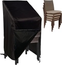420D Zipper Stacking Chair Cover - Quick Installation for Outdoor Patio Furniture, Lawn Dining Chairs - 1 Pack