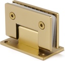 Heavy Duty Shower Glass Door Hinge,Solid One-Piece Precision Cast with 5mm Thick 304 Stainless Steel,Suitable for5/16-1/2"(8mm-12mm) Thick Frameless Bathroom Doors,Wall to Glass Mount,1 pc,Gold