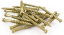 WoodPro Fasteners TH7X112-1 Number-7 by 1-1/2-Inch Trim Head Wood Construction Screws, T10, 1-Pound Net Weight, 245-Piece , Gold