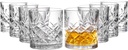 Royalty Art Kinsley Lowball Whiskey Glasses, 8 Pc. Set, 10.6 ounce Short Drinking Glassware for Liquor, Bourbon, Rye, or Beer, Elegant Drinkware for Men or Women, Dishwasher Safe (Lowball)