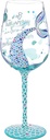 NymphFable Hand-painted Wine Glass Mermaid Sayings Artisan Painted 15oz Personalised Gift for Girls Women