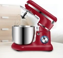 Stand Mixer, 6-Speed Kitchen Electric Dough Mixer for Household Baking Bread, Electric Kitchen Mixer with Dough Hook, Flat Beater Wire Whisk, Mixing Bowl,red