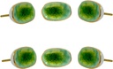 Perilla Home Set of 6 Kono Green Ceramic Knob for Kitchen Cabinets - Ceramic Handles and Pull Knob for Dresser Drawer | Living Room | Kitchen | Bathroom | Closet Cupboard Furniture